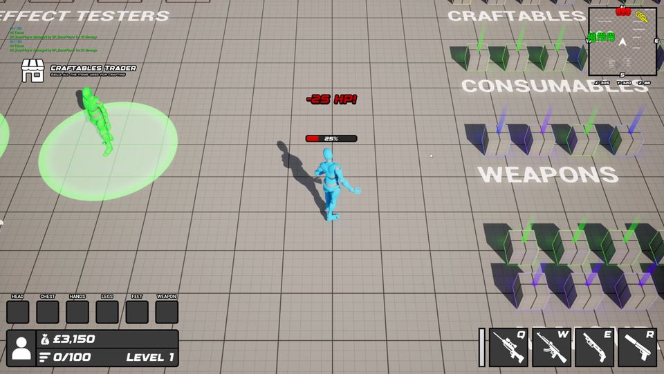 An RPG crafting and inventory UI